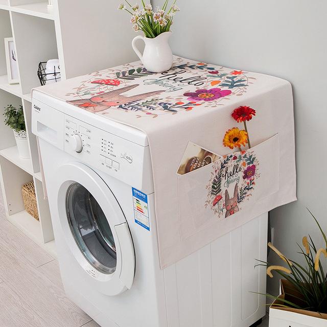 Waterproof Washing Machine Cover Wasmachine Hoes Dustproof Refrigerator Dust Covers Microwave Cover Side Pocket Furniture Cloth