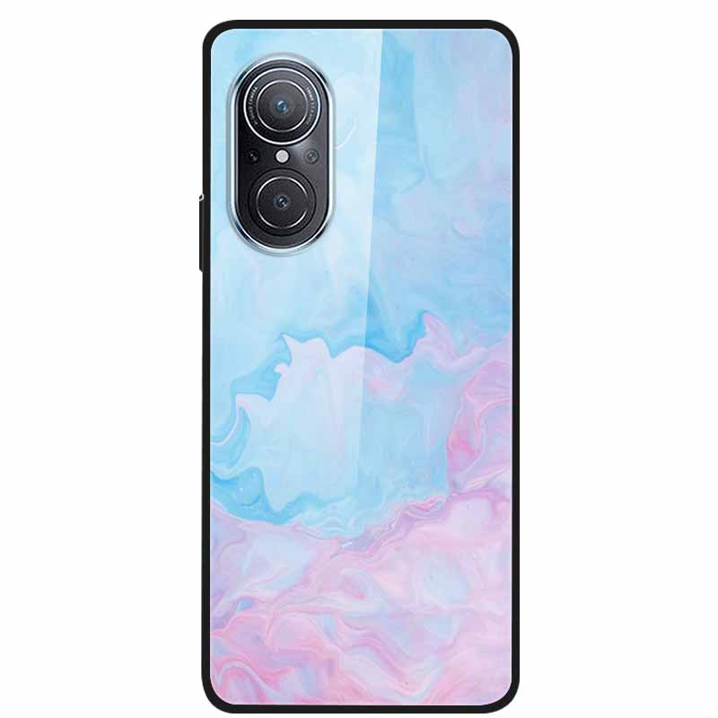 Чехол для Huawei Nova 9 10 Мраморное закаленное стекло Задняя крышка Жесткая для Huawei Nova9 10 SE Чехол Nova10 Ударопрочный Funda Coque