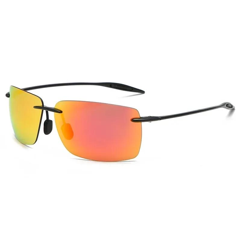 Classic Sports Rimless Sunglasses Men Women Men Driving Golf Rectangular Ultra Light Frame Sunglasses UV400 De Sol Gafas De Sol