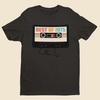 Vintage 1975 Tapes Graphic Printing T-shirt Fashion Leisure and High-quality Round Collar Men's T-shirt