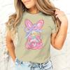 Womens Clothing Cute Bunny Easter Day Gift for Women Bunny Coquette Bow T Shirt Girls Easter Pink Bunny Crew Neck Retro Shirts