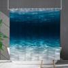 Shower Curtain Waterproof And Mildew-Proof Coconut Tree Beach Beach Bathroom Shower Curtain Shower Curtain Partition Curtain Free Punching