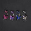 1Pcs 316L Surgical Steel Navel Belly Button Rings Butterfly Barbell Navel Ring