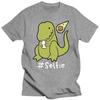 Funny T-Rex Taking Selfie  Dino Cool Cute Humorous T Shirt Summer Classic Casual Adult Print TShirts Kawaii Ropa Mujer Tops Tees