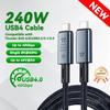 Кабель для быстрой зарядки USB C — USB C 240 Вт, плетеный, 39,37 дюйма, с поддержкой видео 8K и скоростью 40 Гбит/с для iPhone 15 Pro/Max Samsung Galaxy S22/23