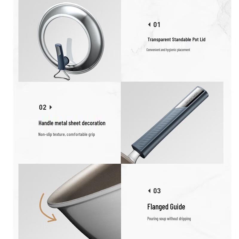 SUPOR Титановый вок 30 см с крышкой