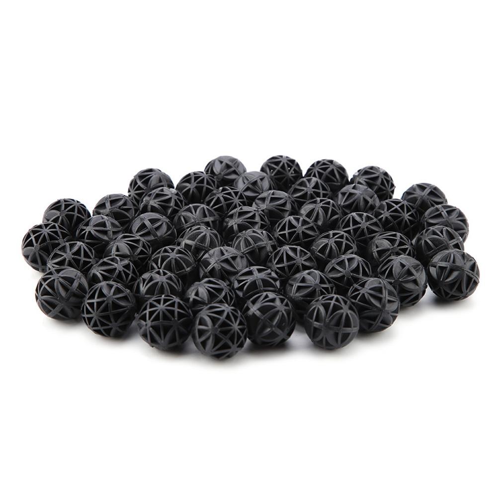 50Pcs Set Durable Black Bio Porous Filter With Sponge 16mm/26mm Aquarium Filter Material Porous Structure Bio Balls Fish Tank