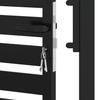 Garden Gate Lockable Black 100 x 200 cm Aluminum