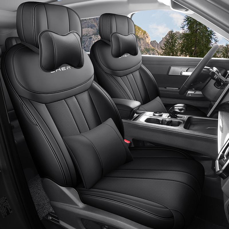 New Model Universal Full Leather Car Seat Cushion for Fengyun T6, Five-Seat, All-Season