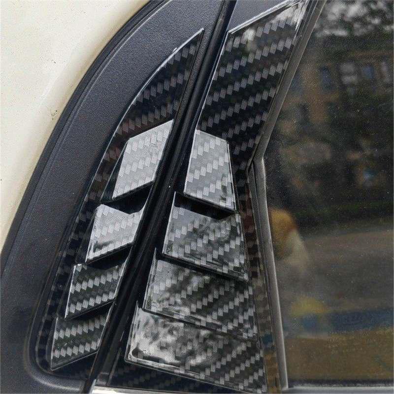 Kia Old K2 Седан 11-16 Задние боковые окна (треугольные) с жалюзи, текстура под карбон