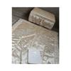 Luxury Storage Cappucino Velvet Prayer Rug Set 4 Piece French Lace Bundle Set