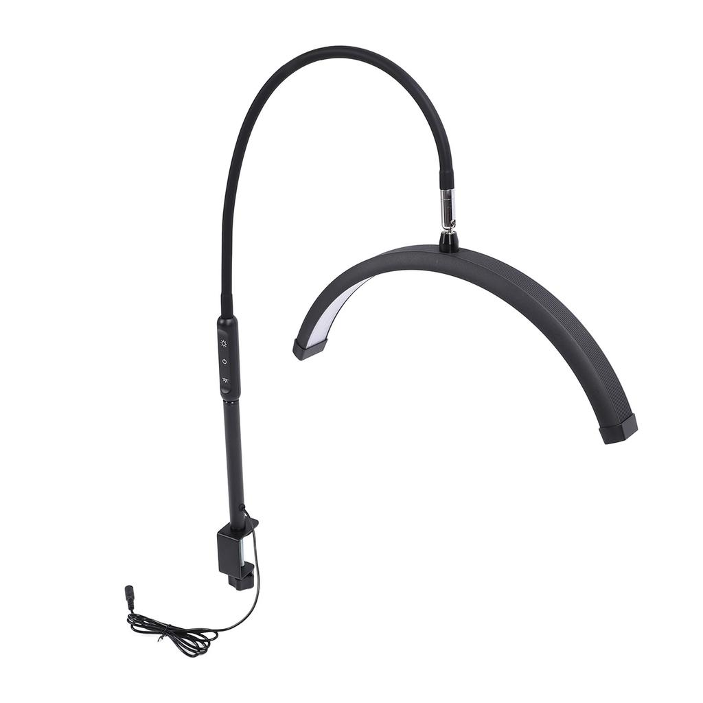 Half Moon Shape Eyelash Lamp Portable LED Beauty Table Nail Desk Lamp with Clamp for Eyelash