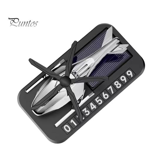 Вращающийся ароматерапевтический освежитель воздуха для автомобиля на солнечной энергии с номером телефона в форме вертолета, диффузор эфирных масел, украшение интерьера