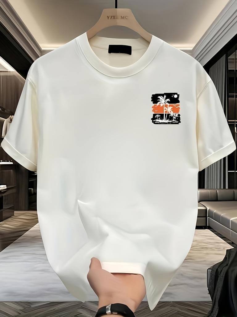 Мужская летняя модная повседневная спортивная футболка с коротким рукавом и круглым вырезом, свободного кроя оверсайз, с креативным принтом букв, 100% хлопок