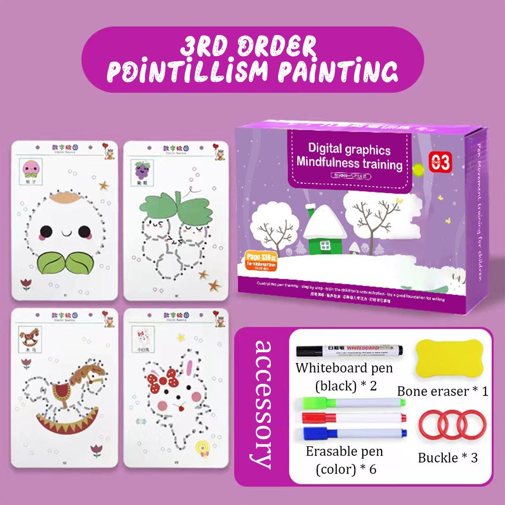 136 страниц детская игрушка для рисования ручка управление обучение цвет форма математический игровой набор для обучения малышей обучающая игрушка 1 мл