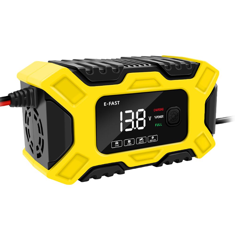 E-FAST Car Battery Chargers 12V/6A Full Automatic Battery Chargers Maintainer 3-Stage Portable