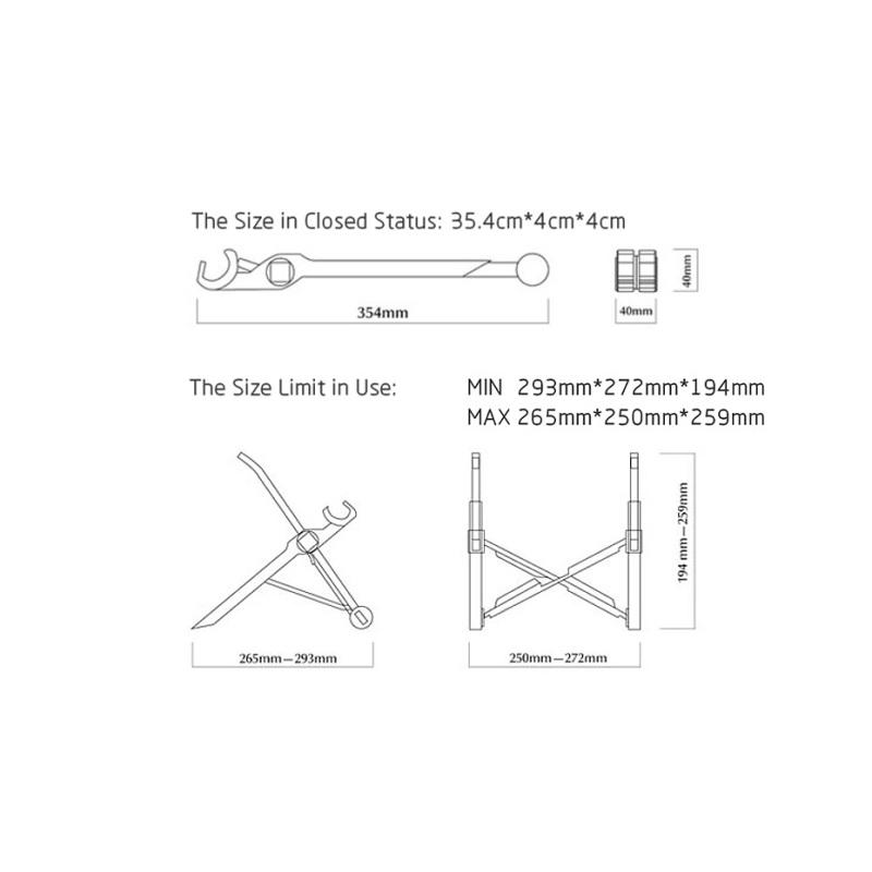 Складная портативная регулируемая подставка для ноутбука, держатель для ноутбука, кронштейн
