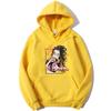 Oversized Hoodies Unisex Women Pullover Kawaii Anime Graphic Casual Hooded Kamado Nezuko Hoodie Unisex Demon Slayer Hoody Tops Unisex Hoodie