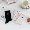 Love Embroidered Socks Women Pure Cotton Sports Short Socks White Black Gift For Girls Ladies Harajuku Kawaii