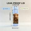 1PC Highland Cow Family Group Bust 750ml Color Plastic Sports Water Bottle Leakproof Flip Straw Lid For Sports Office Home Use