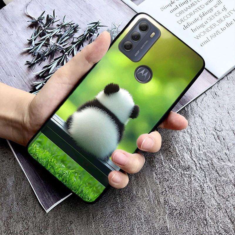 Phone Case For Moto G86 G85 G75 G15 G05 G56 G72 G53 G54 G84 G60 G31 G32 G24 G 5G G Play Cute cartoon panda