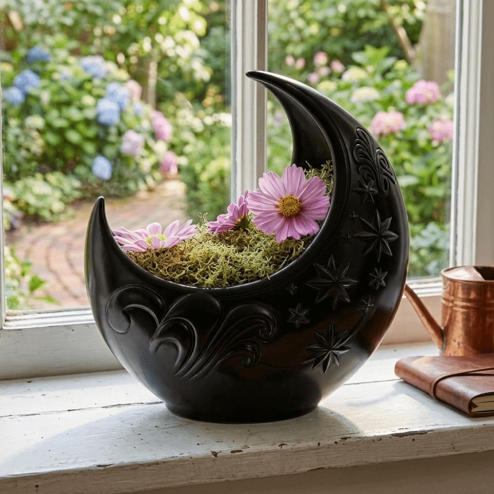 Embossed Star Pattern Jewelry Storage Tray 3D Printing Moon Shaped Storage Box Home Decoration