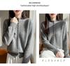 Retro 100% Wool Button-Up Cardigan - Elegant Design for Autumn and Winter