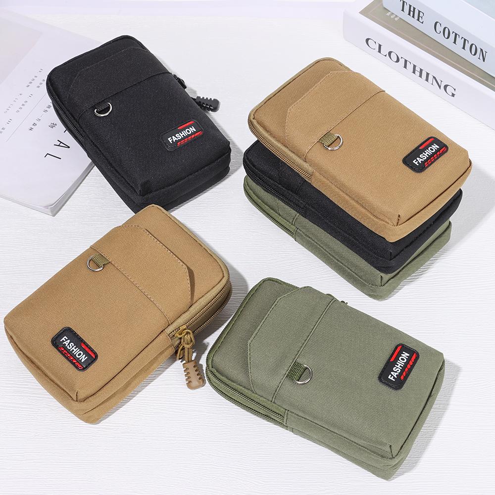 Men Single/double Layer Camping Hunting Wallet Pocket EDC Molle Bag Waist Purse Phone Pouch