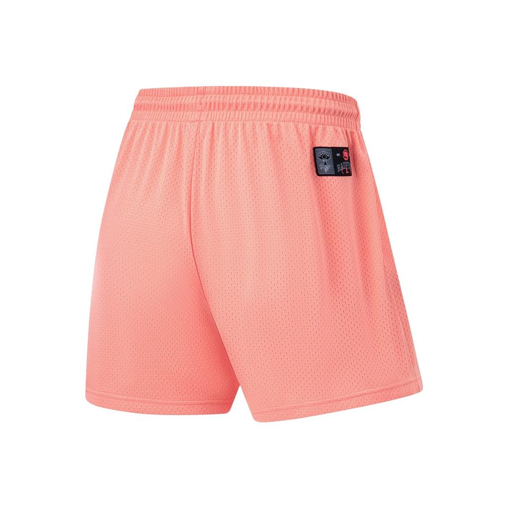Li Ning Badfive Letter Print Quick-Dry Cool Loose Competition Casual Shorts Men shorts Desert-Pink AAPT093-7