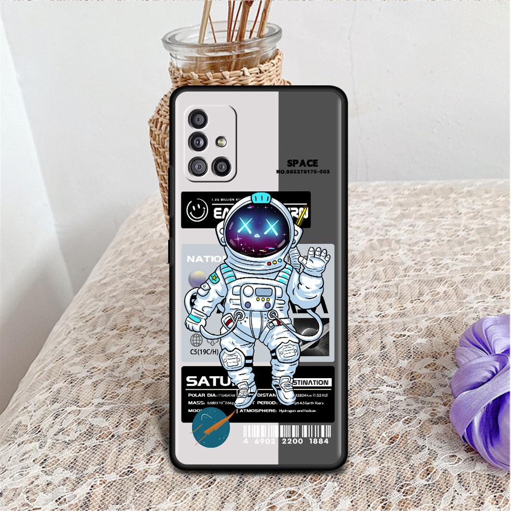 Чехол для Samsung Galaxy A52 A12 A51 A32 A71 A21s A22 A11 A02s A03 A23 A13 A53 A41 A31 A72 TPU чехол для телефона модный крутой астронавт