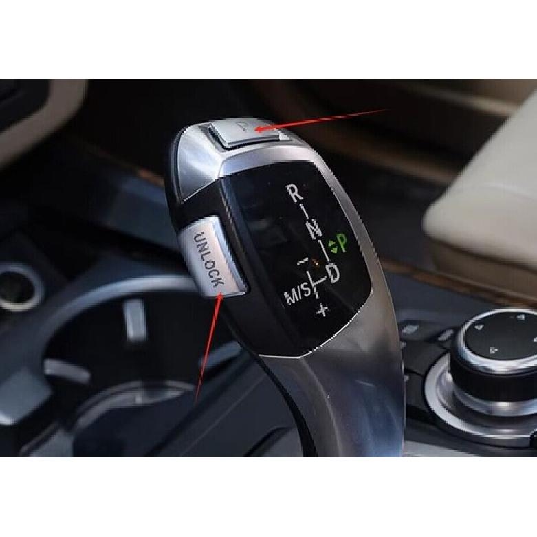 For BMW X5 X6 08-14 ABS Silver Center Console Gear Shift Knob Button Sticker