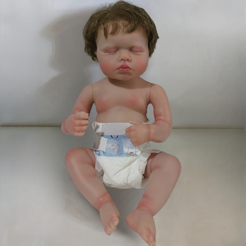 Реалистичные куклы-ребёнки Reborn Baby Dolls, силиконовые, полностью детское тело, LouLou, 19 дюймов, 49 см, водонепроницаемая игрушка для душа, ручная работа, прошитые волосы, куклы-младенцы для детей от 3 лет и старше