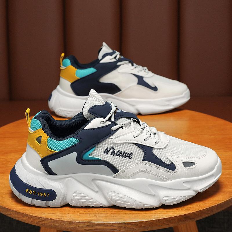 New Sports Shoes for Men Spring Summer Breathable Versatile Platform Running Sneakers Trendy Wear-resistant Tennis Training Shoe