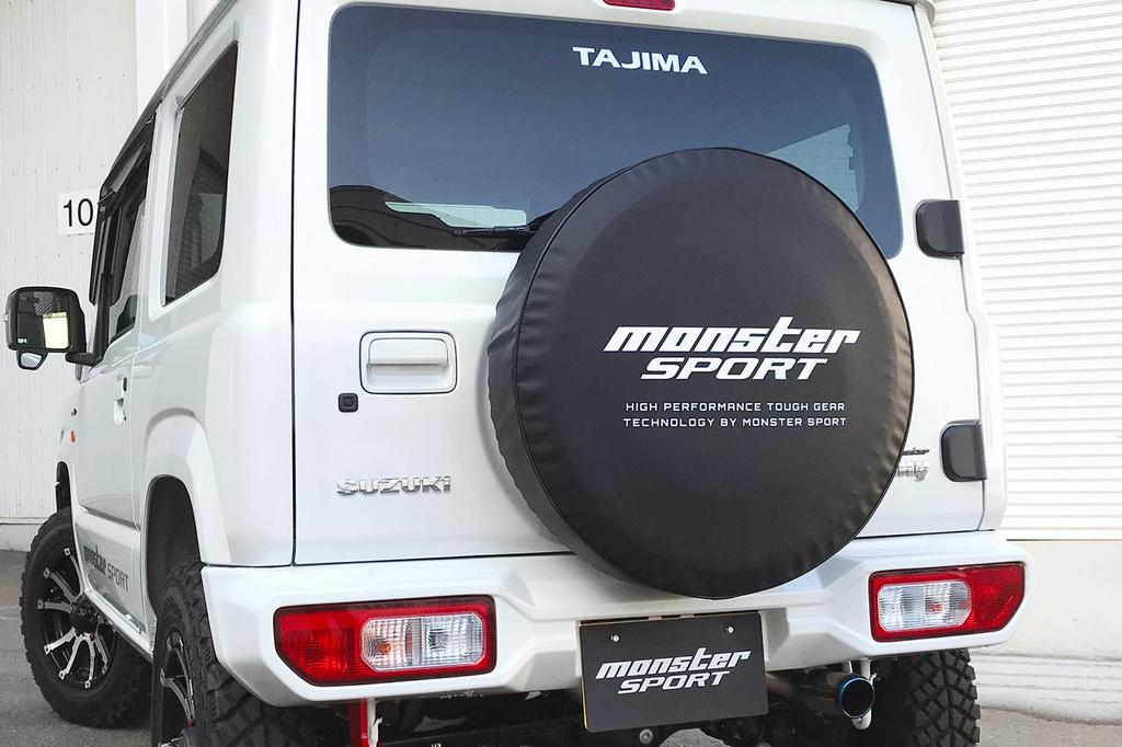 MONSTER SPORT Spare Tire Cover MS Logo Designed for Car Models Jimny Tire Cover for Spare Tire Waterproof Dustproof Deterioration Prevention Storage