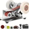 1 Set Versatile Mini Belt Sander & Sharpener: 7 Adjustable Speeds, Angle Precision, US Plug - Ideal for Metal & Wood