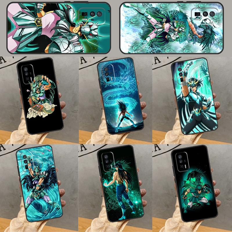 Saint Seiya Shiryu Case For Xiaomi 14T Pro 13T 11T 12T 13 14 15 Ultra POCO X6 X7 Pro X3 X5 M6 F5 F6 Pro Cover