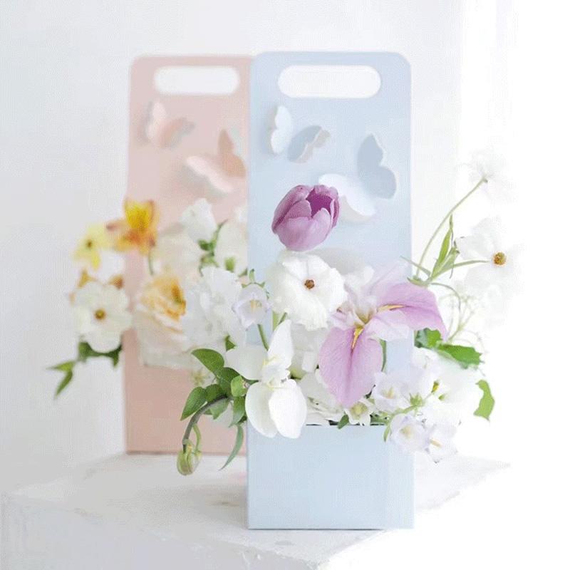 1 шт. домашний декор овальный подарок на день рождения красивая удерживаемая коробка трехмерная упаковка для цветов полый картон с бабочкой