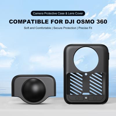 Для DJI Osmo 360 Силиконовый Чехол Панорамная Спортивная Камера Защитный Чехол для Корпуса с Крышкой для Объектива Пылезащитные Аксессуары для Камеры