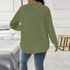Women's Fashion Casual V-Neck Long Sleeve T-Shirt Solid Color Pullover Top