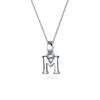 Серебряное ожерелье с подвеской в виде маленькой английской заглавной буквы M в виде алфавита ABC [ювелирные украшения]