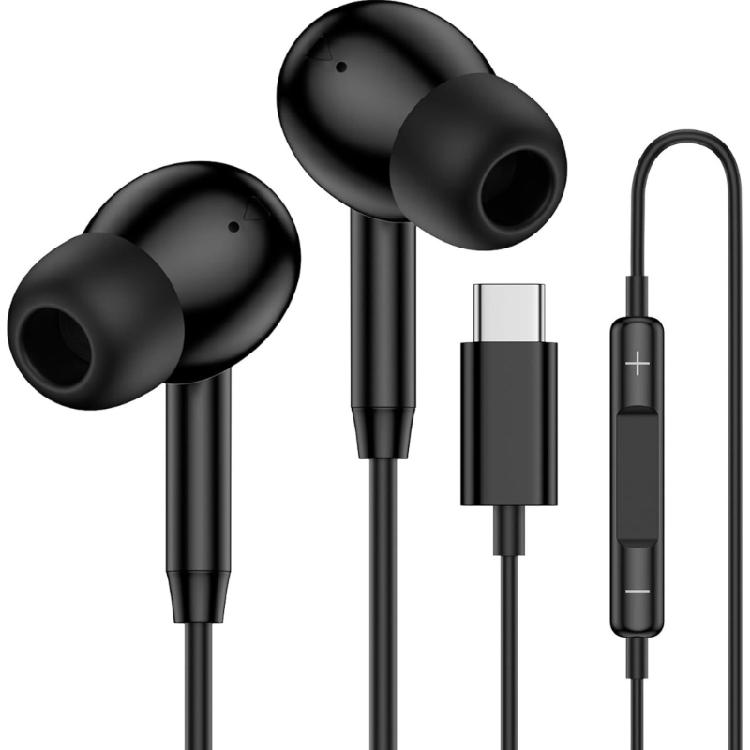 Corded Earbuds In-Ear Earphones Noise Isolating Headphone with Microphone 3.5mm/Type C Ear Buds for Smartphones Music