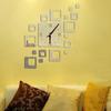 Modern Design 3D Clock DIY Wall Clock Mirror Room Bedroom Kitchen Wall Sticker Home Decor