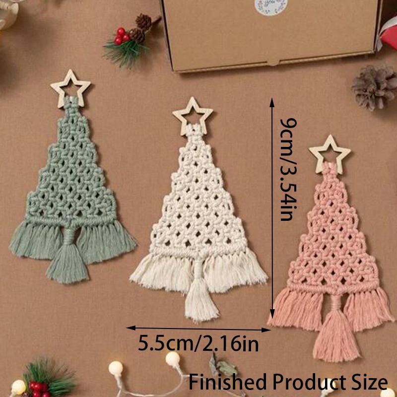 Сделай сам рождественская елка тканый материал упаковка ручной работы хлопковая веревка для семьи и друзей