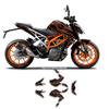 KUNGFU GRAPHICS СПОРТИВНЫЙ МОТОЦИКЛ Полный комплект виниловых наклеек Подходит для KTM Duke 390 Номер дизайна (желтый) (2017, 2018, 2019, 2020), KTDK3917N022-KO