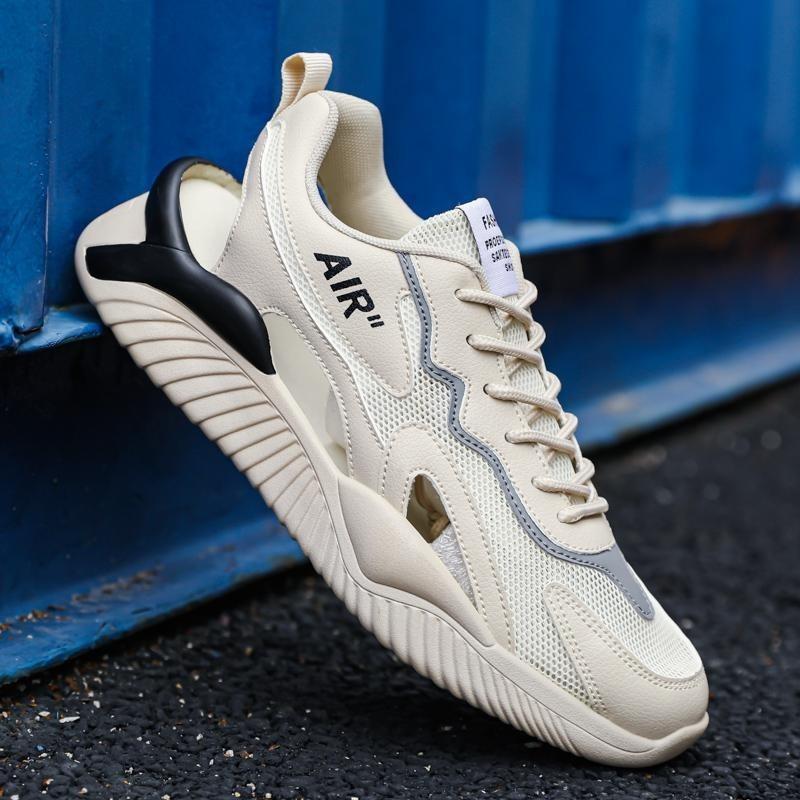 Модные мужские спортивные сандалии Лето 2025 Новые дышащие мужские кроссовки для бега на открытом воздухе С вырезами На шнуровке Модные спортивные пляжные сандалии