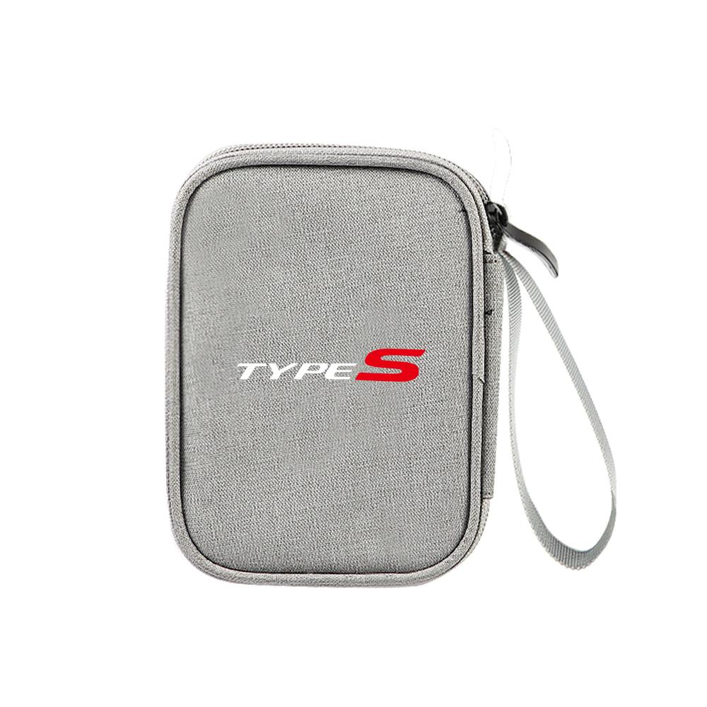 AQW1 Car Digital Supplies Storage Bag Key USB Cable Earphone Organizer Box For Honda Civic Accord Hrv Jazz CR-Z Element Insight MDX