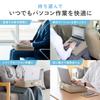 Sanwa Direct Портативный держатель для ноутбука Легкий Включает место для хранения Наклонный Подходит для автомобильного столика с питанием от воздуха, ПК 15,6 дюйма, (300г), Мешочек, Стол, Компактный,