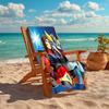 1pc UFO Robot Grendizer3 Beach Towel, Comfortable and Thick, and Swimming/Bath/Picnic/Camping Towel, Suitable for Seaside Beaches