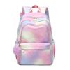 Gradient Color Rainbow Printed Backpack Female Primary School Backpack Lightweight Schoolbag Large Capacity Backpack