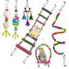6 шт. Лестница для птиц, качели, игрушки, игровой набор, забавные красочные подвесные колокольчики для птичьих клеток